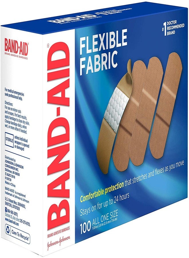 Johnson & Johnson JJ4444 Band-Aid Woven Adhesive Bandages, 1" x 3", Tan (Box of 100) - Image 3